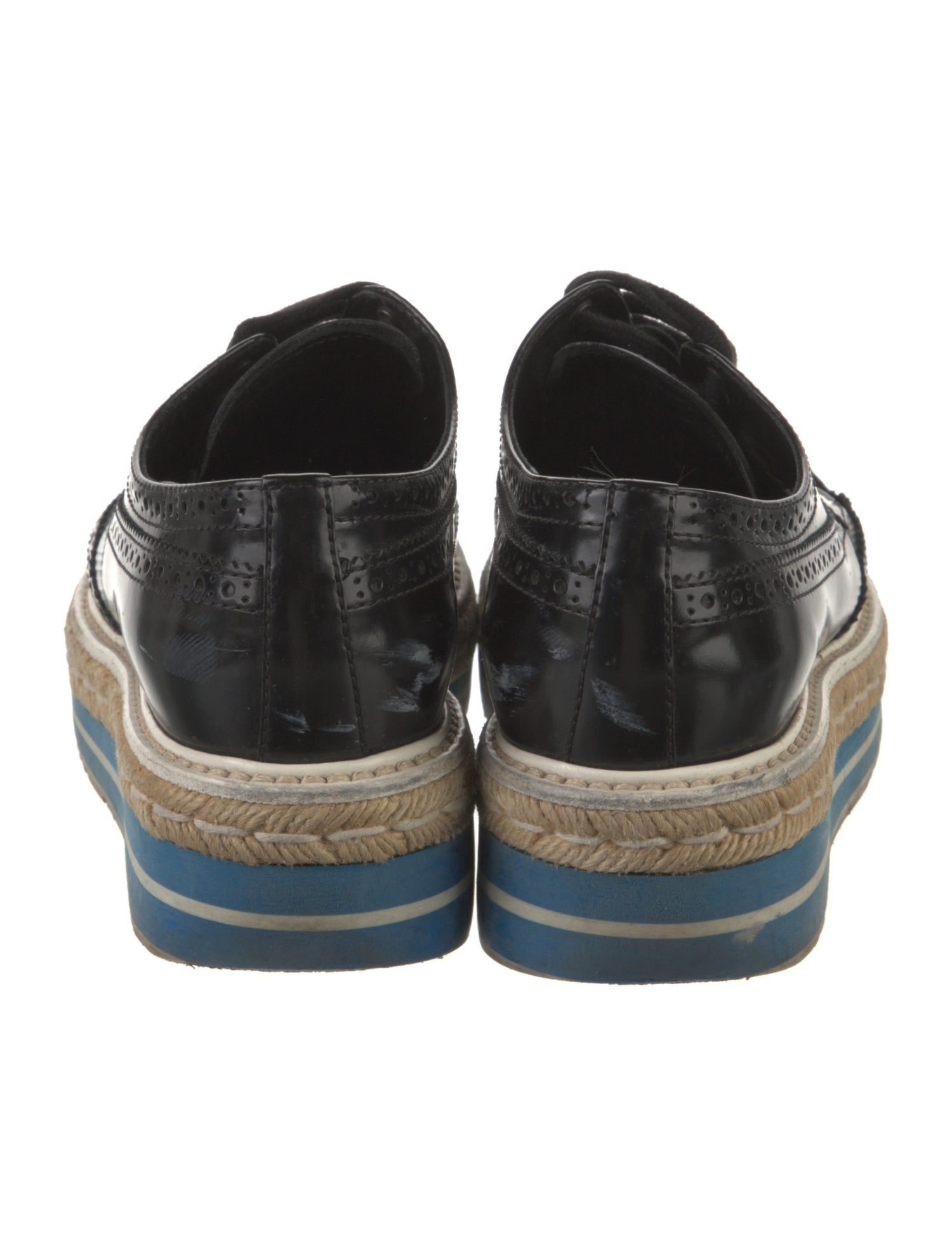 Prada Leather Lasercut Accents Oxfords